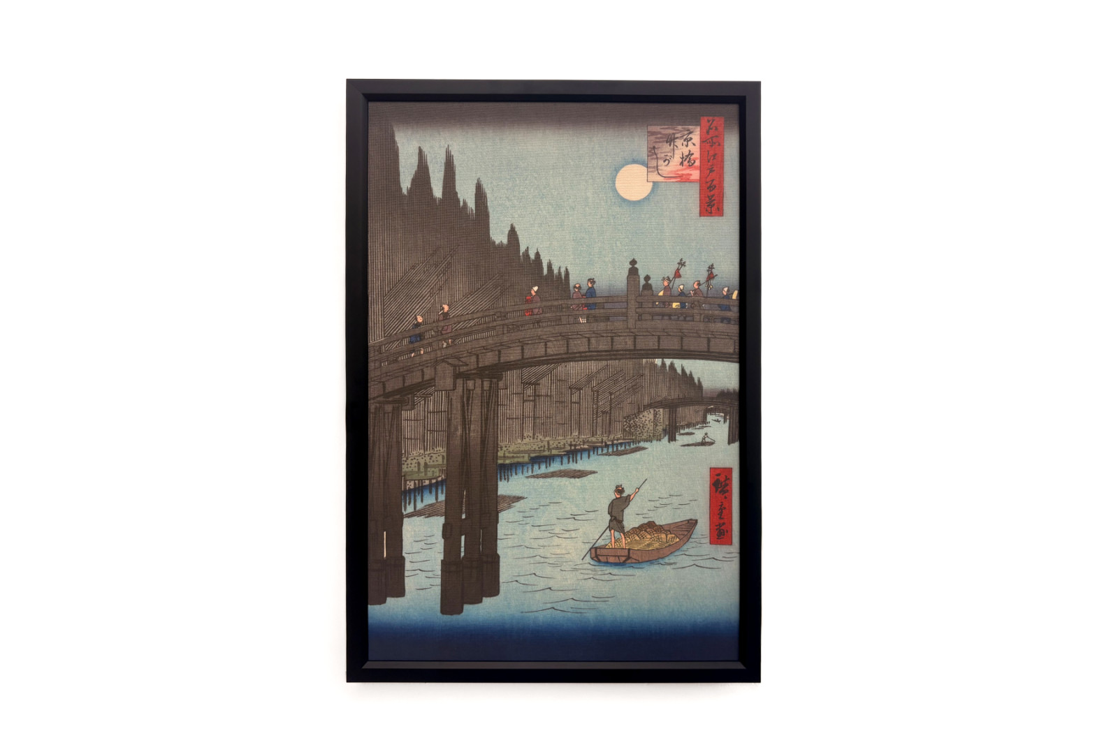 Bambuszpiac a Capital Bridge-nél, 1857., 1857. - Ando Hiroshige