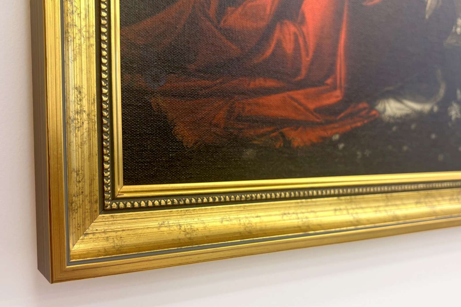 Olaszország Toszkána Firenze, Uffizi Képtár: Angyali üdvözlet, Leonardo da Vinci (1452-1519) festménye, Olaj, fa, kb. 1472-1475, 98x217 cm - Leonardo da Vinci