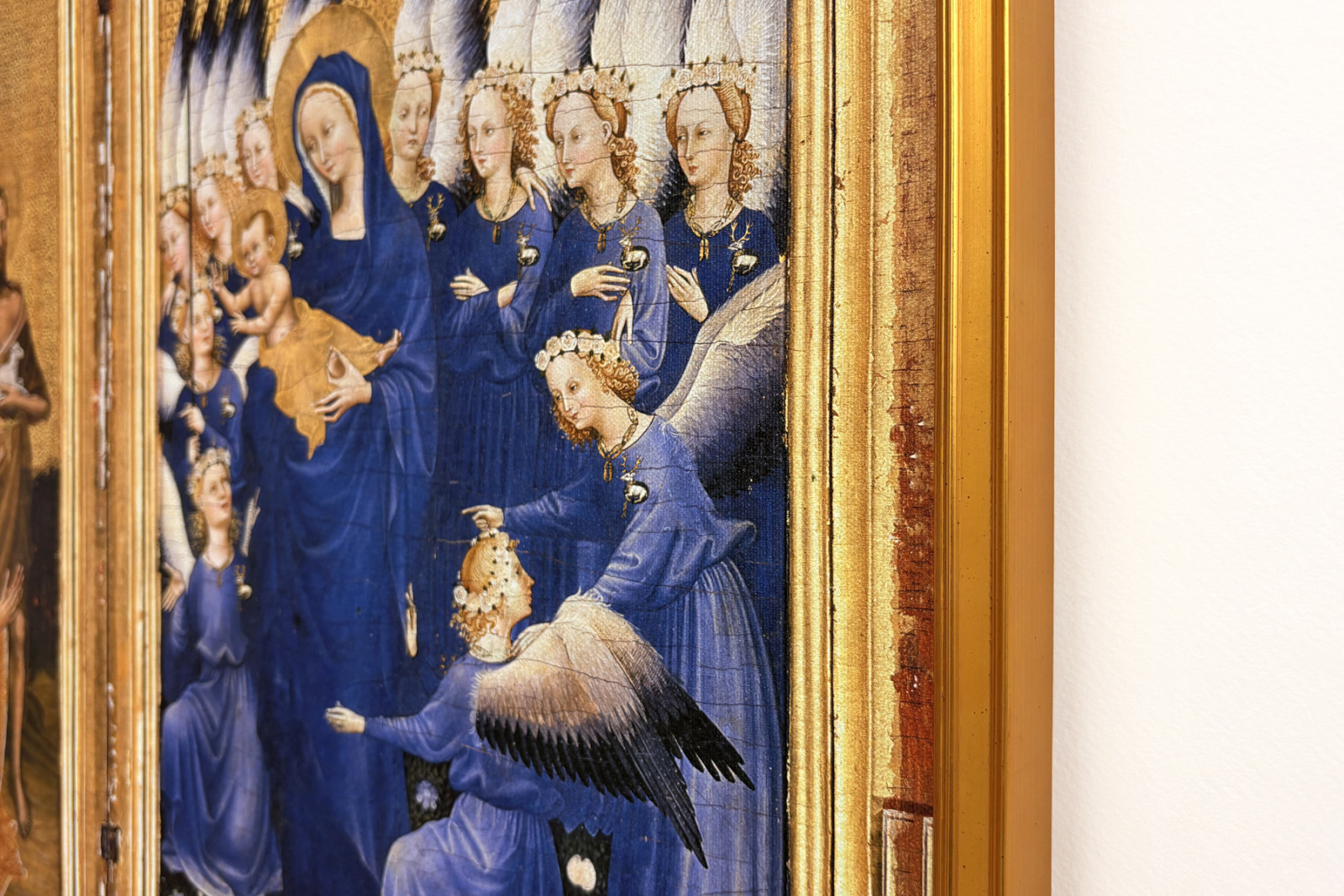 II. Richárd átadta a Szűznek és a Gyermeknek Keresztelő Szent János védőszentje, valamint Edward és Edmund szentek, 1395-99 körül (tojástempera tölgyen) - Master of the Wilton Diptych
