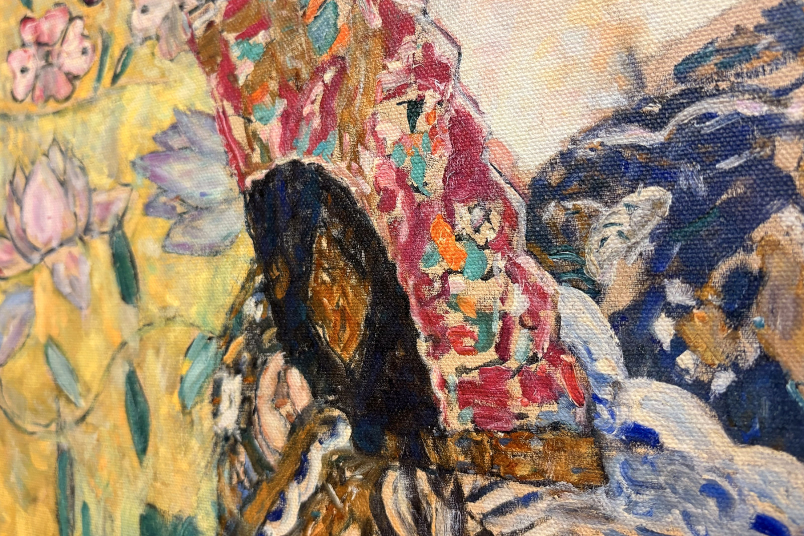 Hölgy ventilátorral - Gustav Klimt