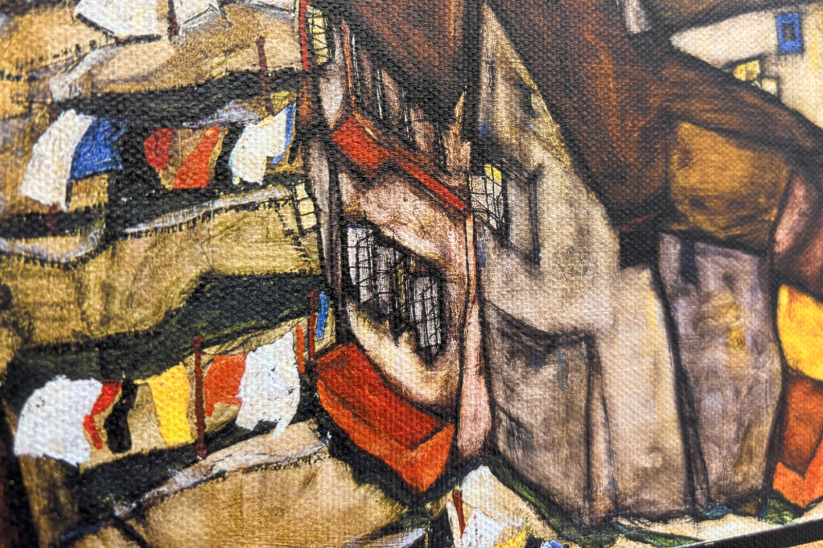 Házak félholdja, Krumau (mai nevén Český Krumlov, Csehszlovákia) - Házak félholdja, Krumau (A kisváros V), Egon Schiele (1890-1918) műve - Egon Schiele