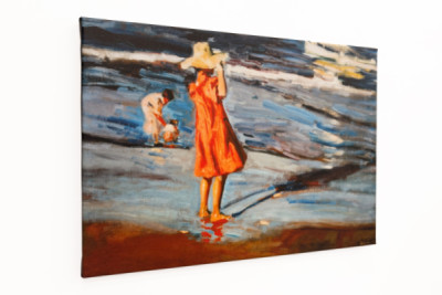 Gyermekek a tengerparton, Joaquín Sorolla festménye (1863-1923). 1900