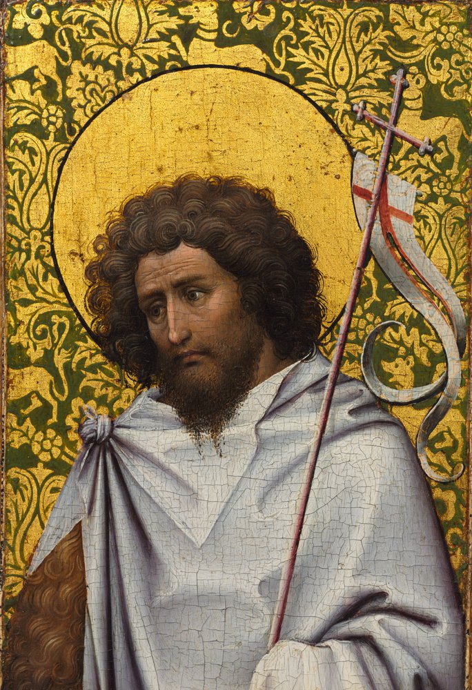 Keresztelő János, 1410 körül (olaj, tölgyfa tábla) alkotó: Master of Flemalle