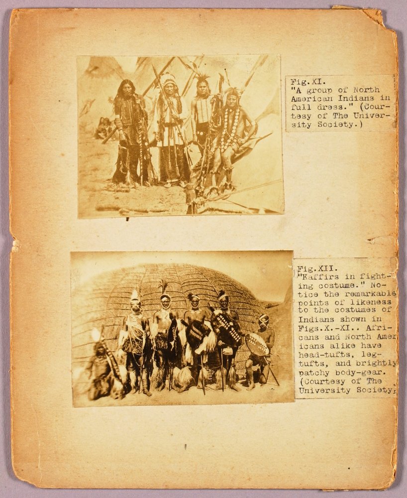 Fig. XI "Eine Gruppe nordamerikanischer Indianer in voller Tracht", Studienmappe für das Buch Tarnung im Tierreich alkotó: Abbott Handerson Thayer