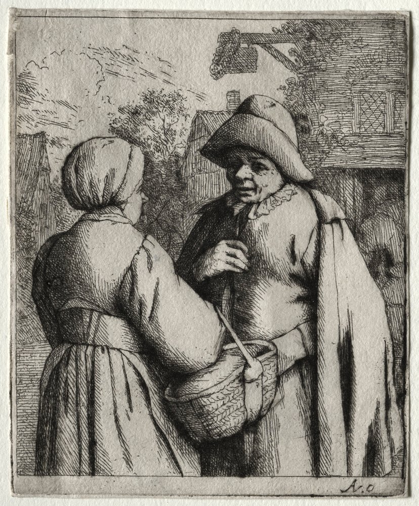 Férfi és nő beszélget. alkotó: Adriaen Jansz. van Ostade