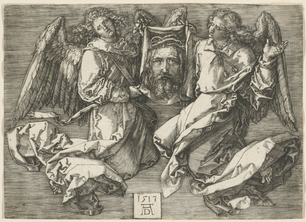Sudarium Két angyal által megjelenítve alkotó: Albrecht Dürer