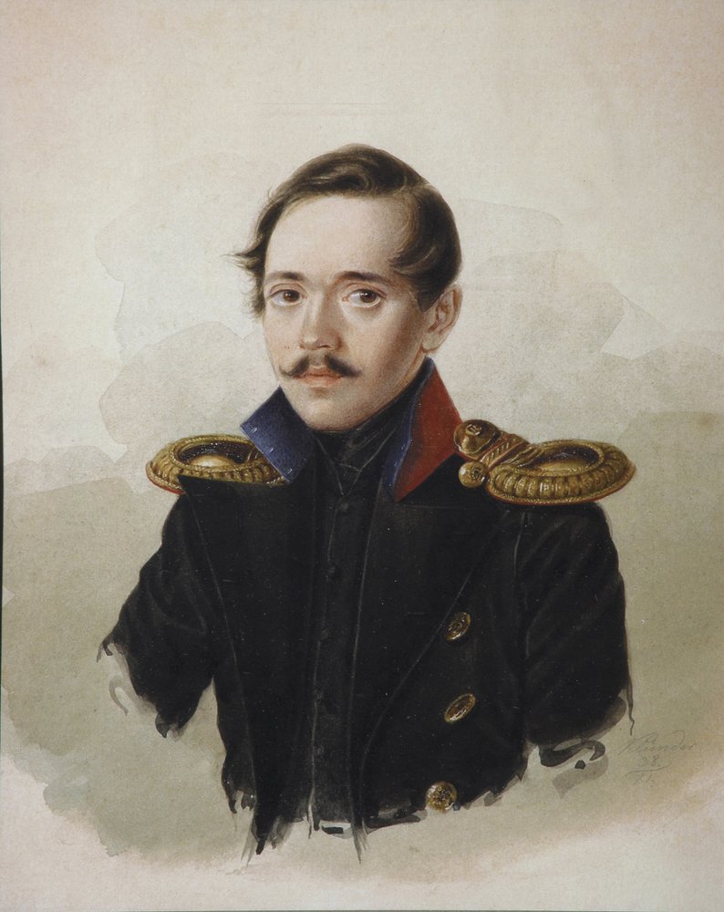 Mihail Lermontov költő portréja 1814-1841, 1839 alkotó: Alexander Ivanovich Klünder