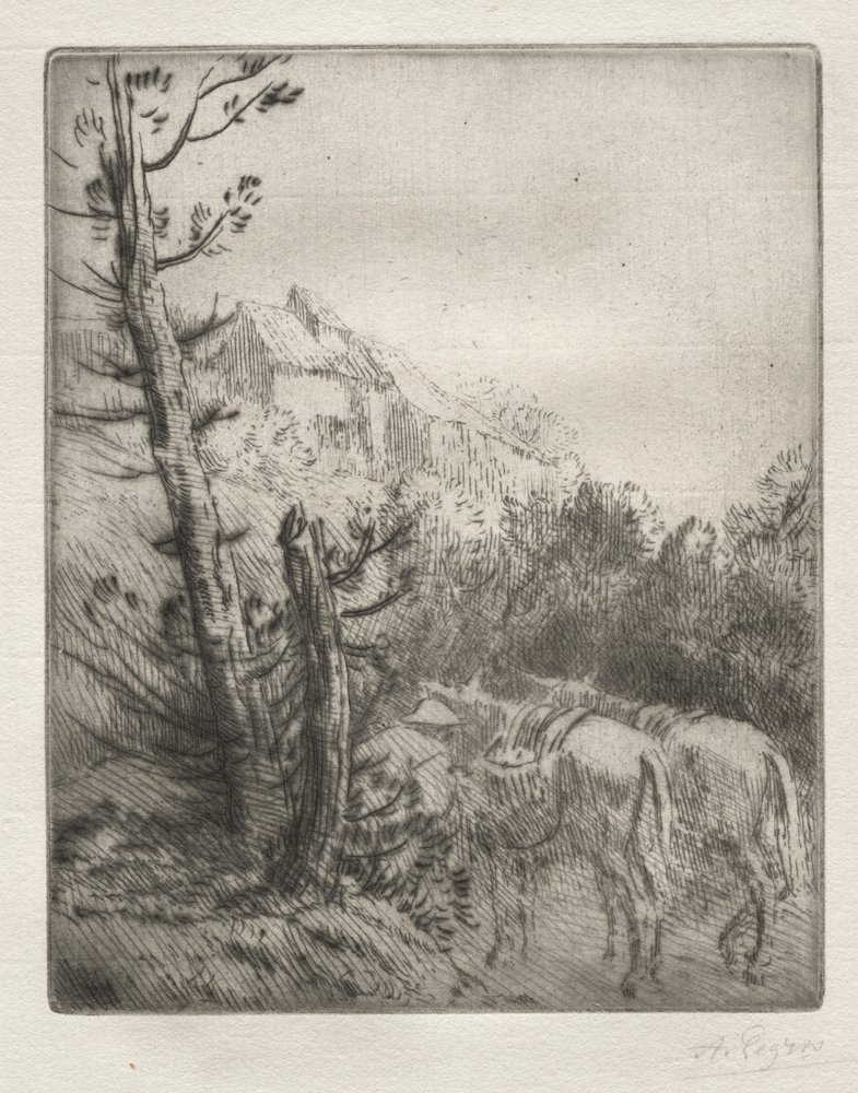 Farm a hegyen. alkotó: Alphonse Legros