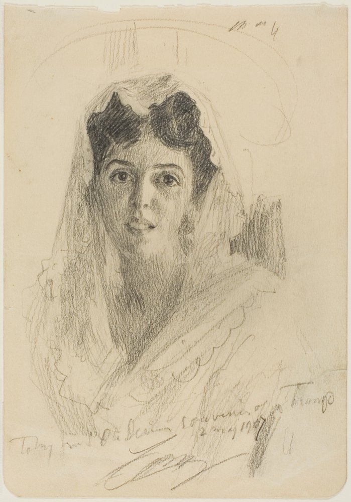 Egy nő feje (arc) alkotó: Anders Zorn