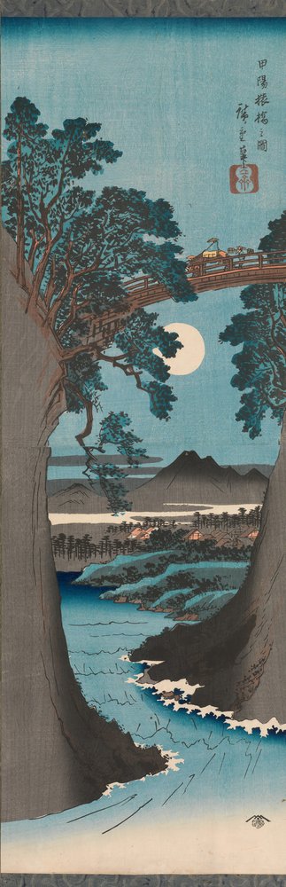 Möngke y B oka tagtalálkozó P Rovinse Koyo Saruhashi alakja, nem? 1841-42. alkotó: Ando Hiroshige