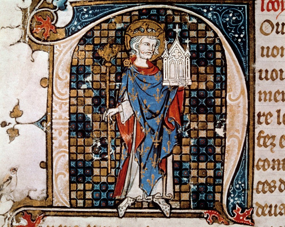 Portré Szent Lajos lábánál (vagy IX alkotó: Antoine Verard