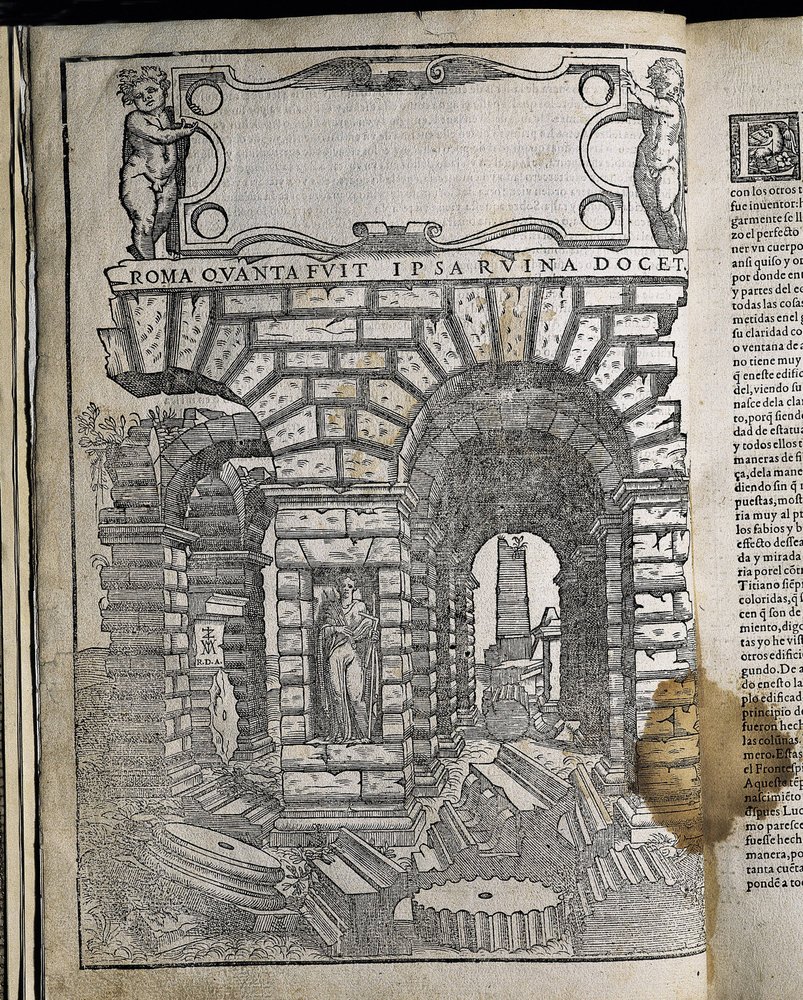 Építészet és perspektivikus munka - SERLIO, Sebastiano (1475-1554). Olasz manierista építész, aki tagja volt a fontainebleau-i kastélyt építő olasz csapatnak. Tutte operates architettura and prospetiva. SPANYOLORSZÁG. KASZTÍLIA ÉS LEÓN. Salamanca. Salamanc alkotó: Artist Unknown