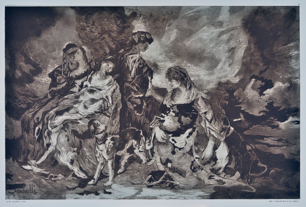 Vadászat (rajz) alkotó: Auguste Lauzet