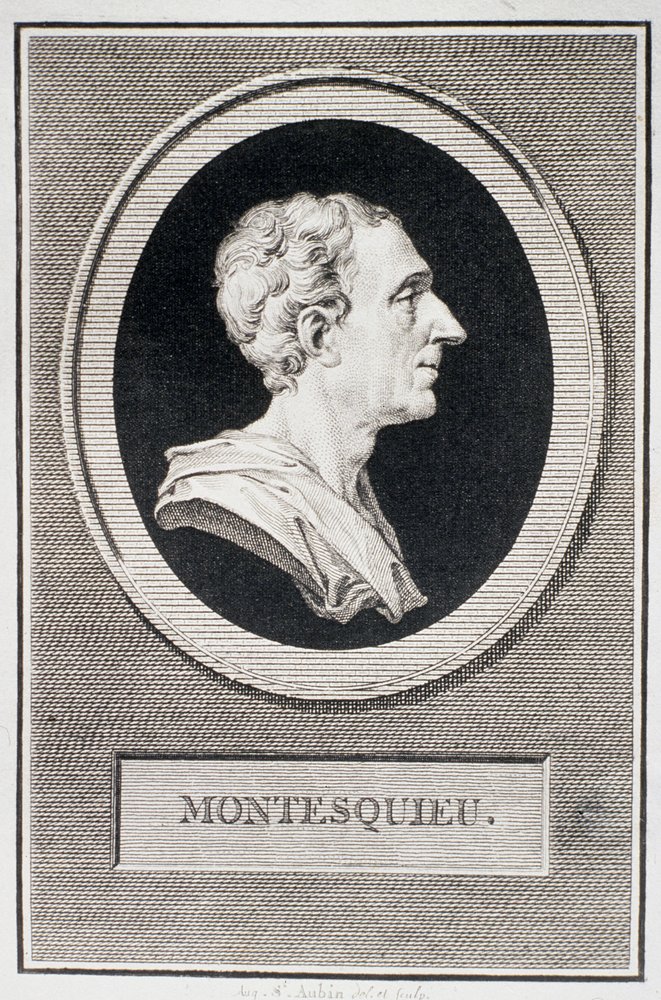Charles Louis de Secondat, de Montesquieu báró (1689-1755) (metszet) alkotó: Augustin de Saint-Aubin