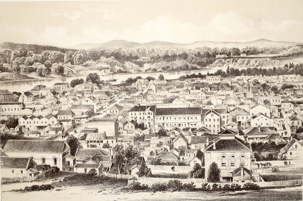 Brisbane, David Blair, McGrady, Thomson és Niven The History of Australasia című művéből, 1879 alkotó: Australian School