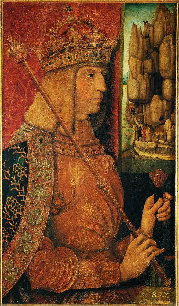 I. Maximilián császár (festmény fára) alkotó: Bernhard Strigel