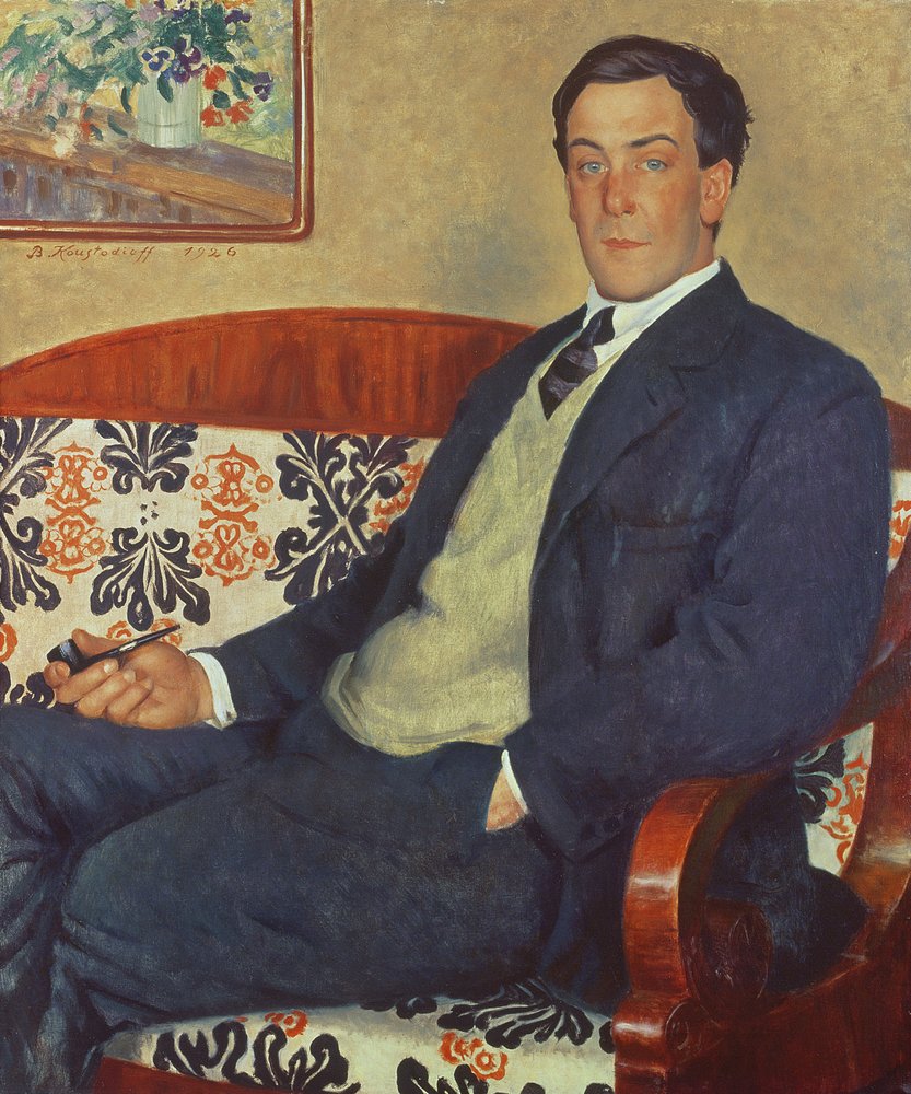 Pjotr Kapica (1894-1984) portréja, 1926 alkotó: Boris Mikhailovich Kustodiev