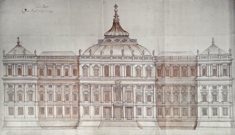 A Louvre főhomlokzatának második terve alkotó: Carlo Rainaldi