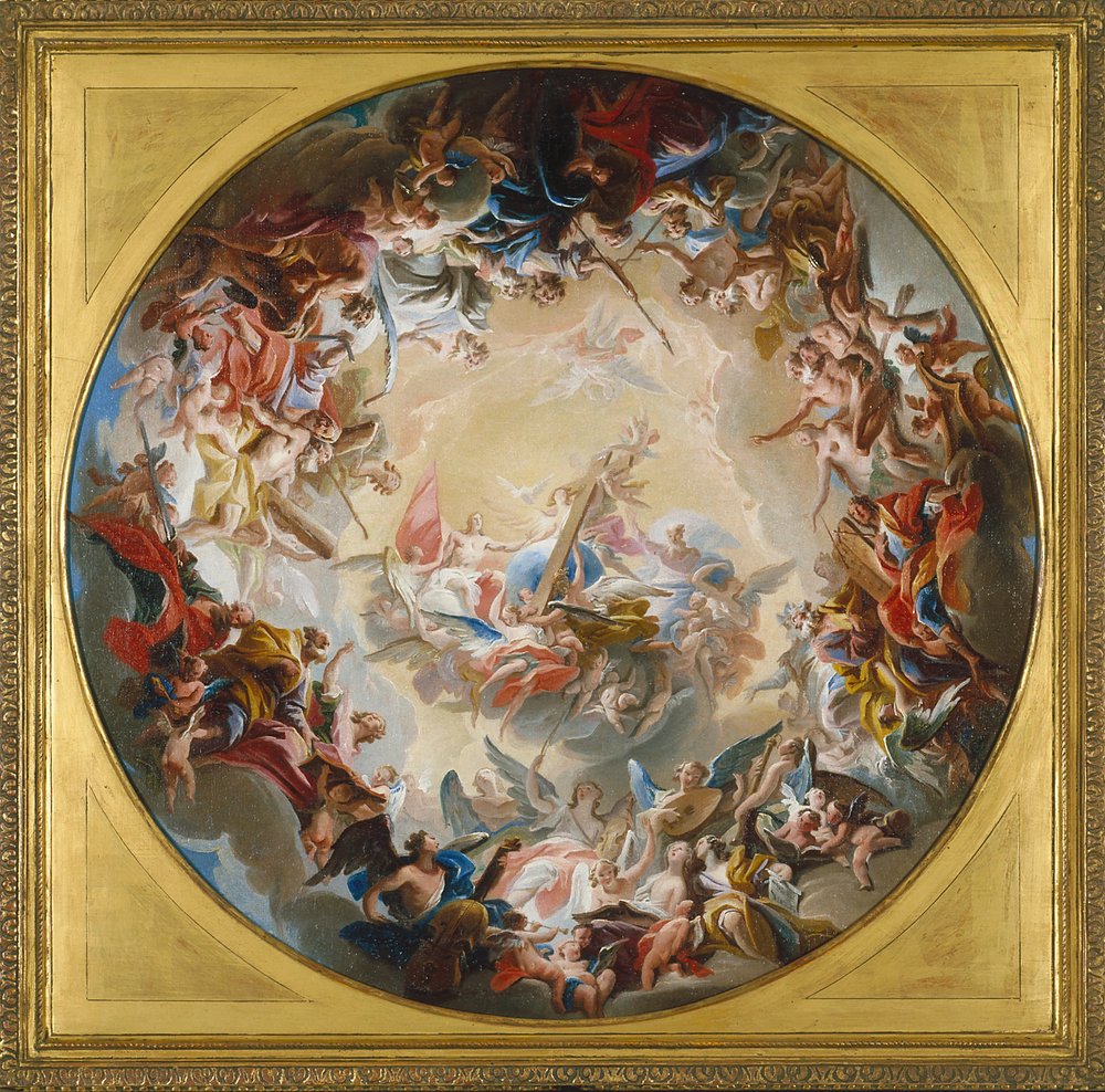 A kereszt dicsőítése (olaj, vászon) alkotó: Carlo Innocenzo Carlone