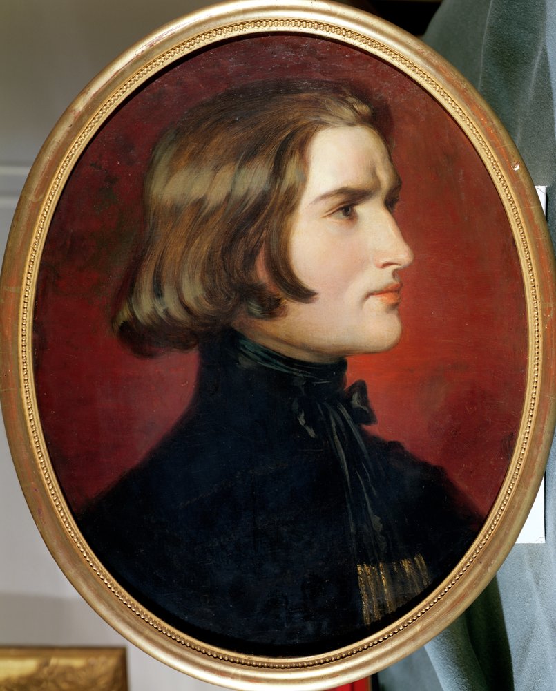 Portrait of Franz Liszt (1811-86) 1838 alkotó: Charles Edouard Boutibonne