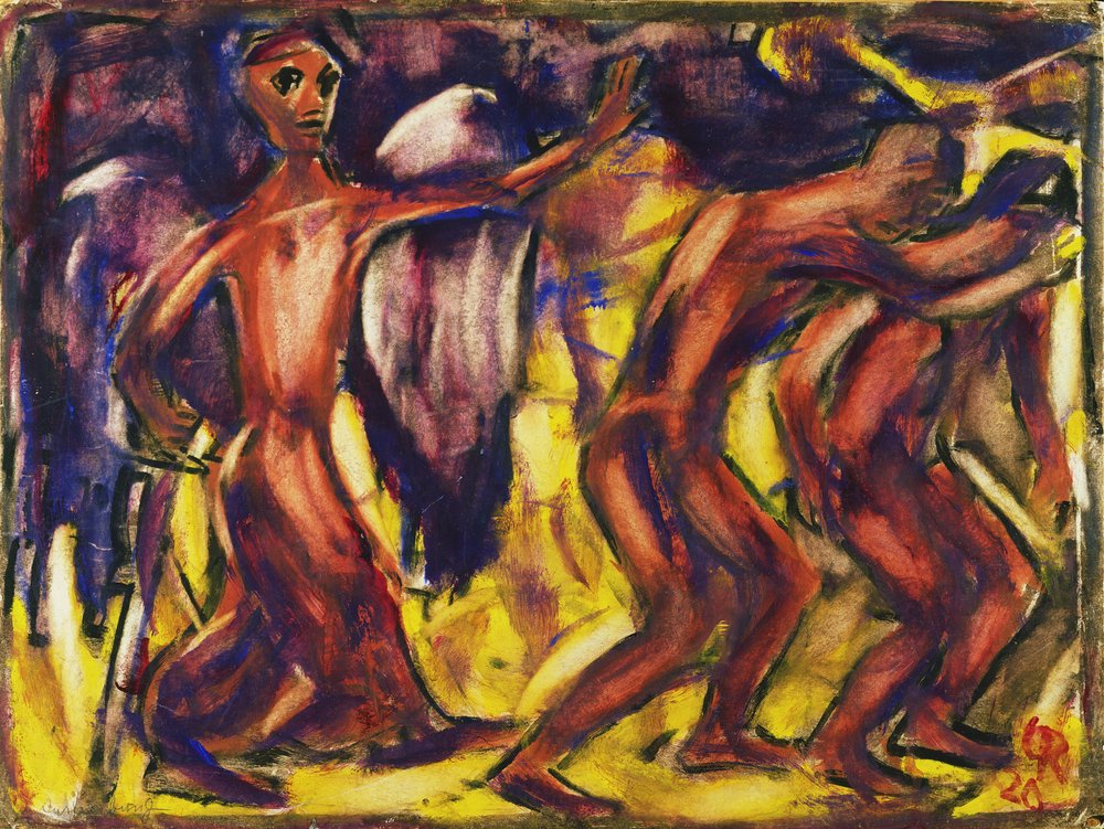 Kiűzetés a paradicsomból, 1920 alkotó: Christian Rohlfs
