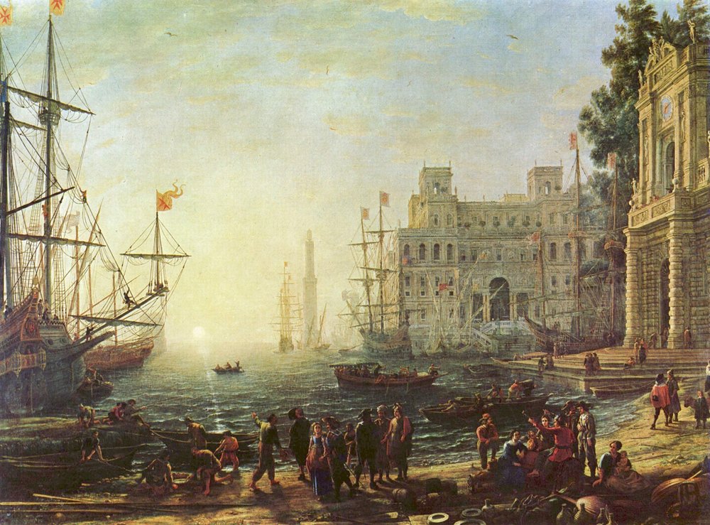 Kikötő a Villa Medicivel alkotó: Claude Lorrain