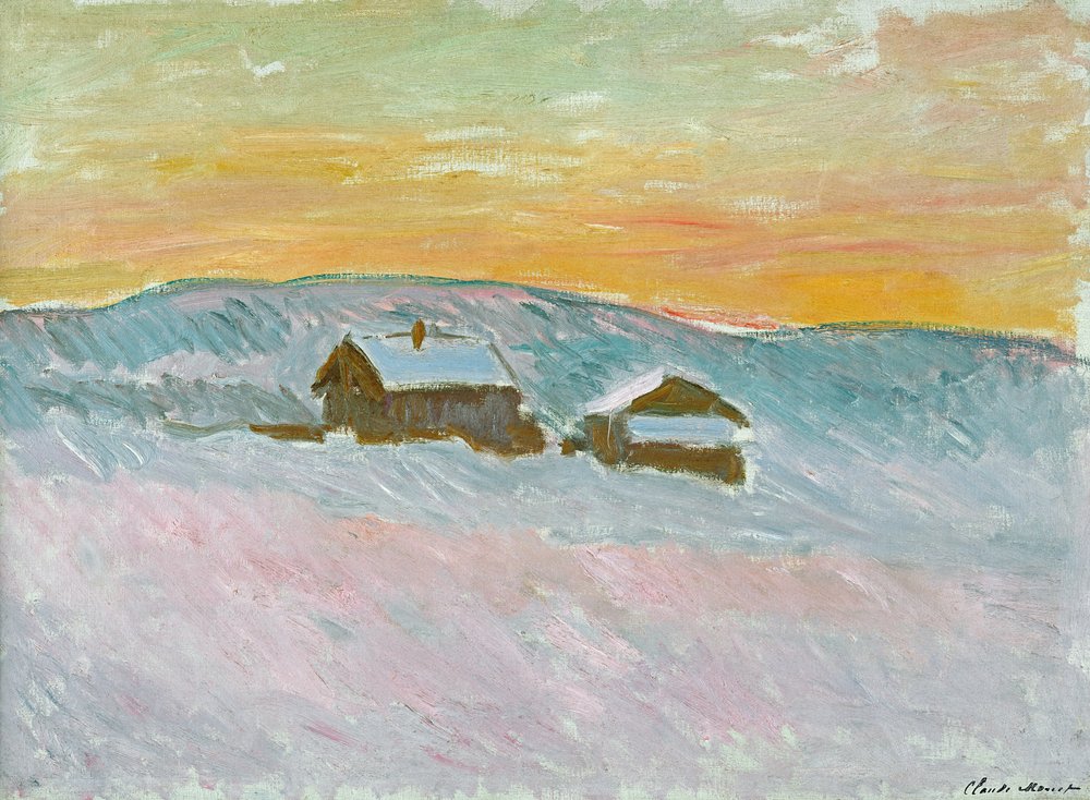 Norvég táj, kék házak, 1895 alkotó: Claude Monet