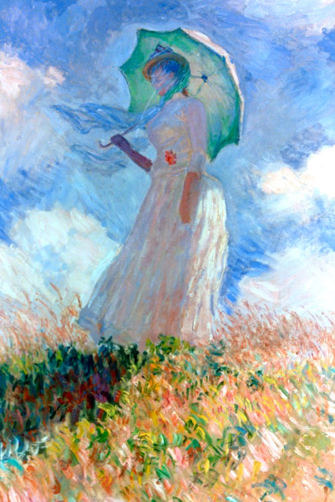 Ernyős nő balra fordulva, 1886 alkotó: Claude Monet