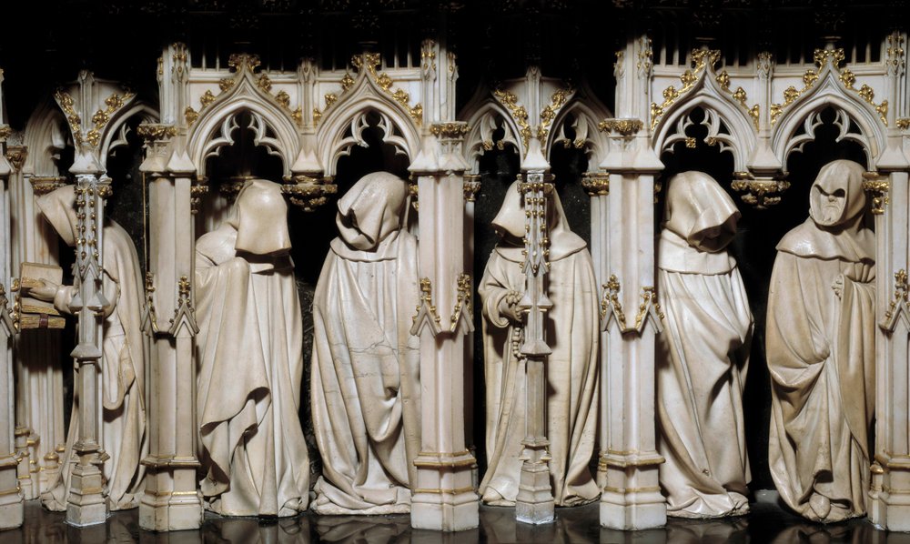 Kemény Fülöp (1342-1404) sírjának bűnbánói Claus Sluter (1350-1406) szobra XV. Dijon, Szépművészeti Múzeum alkotó: Claus Sluter