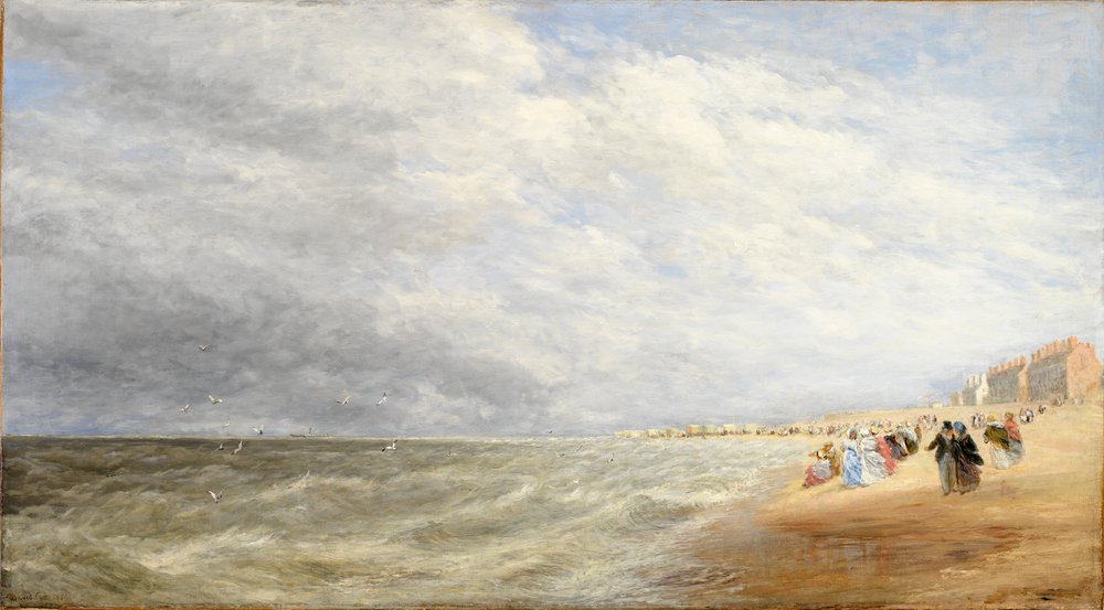 Rhyl homokpartja, 1855 alkotó: David Cox