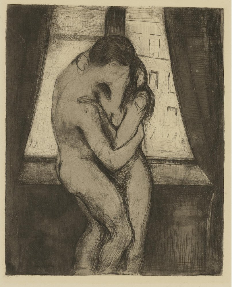 A csók, 1895 alkotó: Edvard Munch
