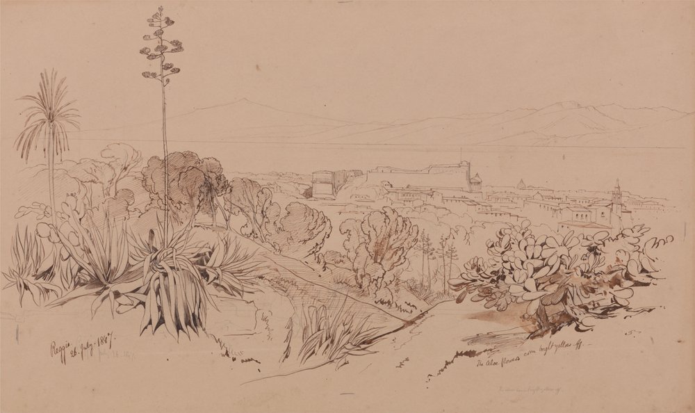 Reggio, 1847. július 26. alkotó: Edward Lear