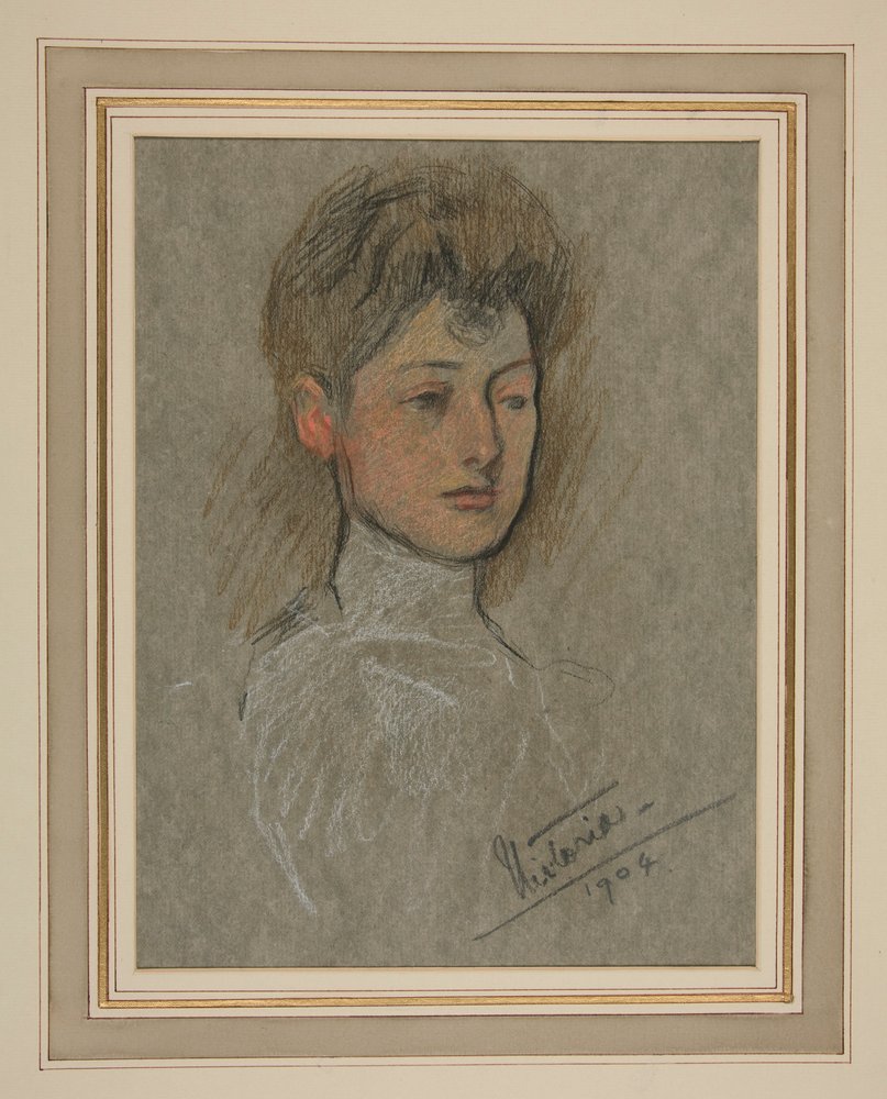 Portré VII. Eduárd koronázásához: Viktória Alexandra Olga Mária hercegnő alkotó: Edwin Austin Abbey
