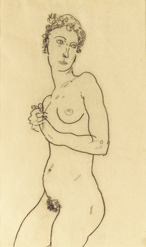 Álló akt, 1918 alkotó: Egon Schiele