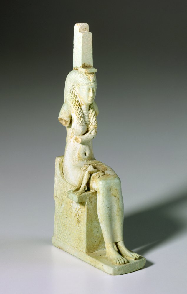 Ízisz és Hórusz amulettje, ie 305-30 (fajansz) alkotó: Egyptian Ptolemaic Period
