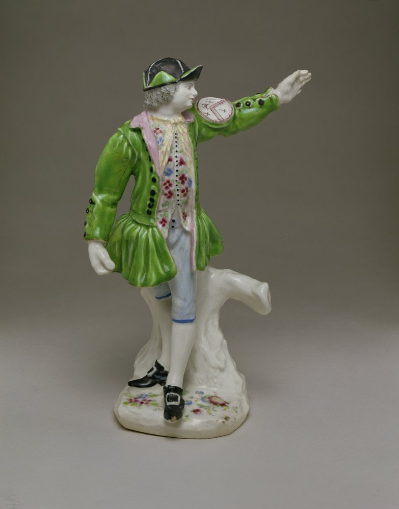 Temze víziember puha paszta zománcokkal festett figurája, 1753-55 körül (kerámia) alkotó: English School