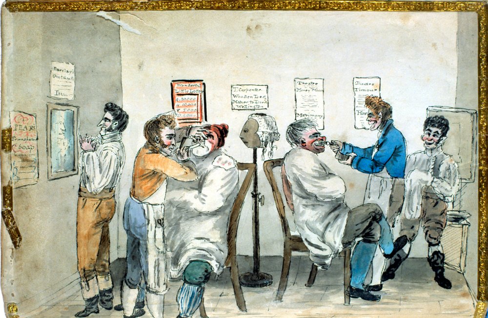 Fodrászat (akvarell papíron) alkotó: English School