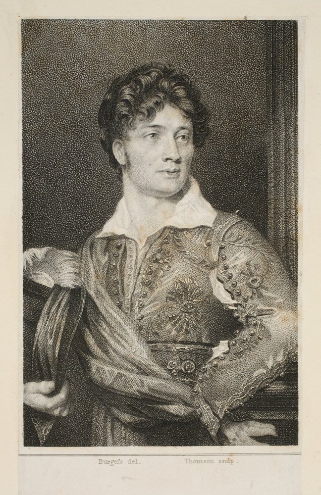 Thomas Simpson Cooke Don Carlos szerepében Linley "The Duenna" című kocsmájában. 1818 (foltos metszet) alkotó: English School