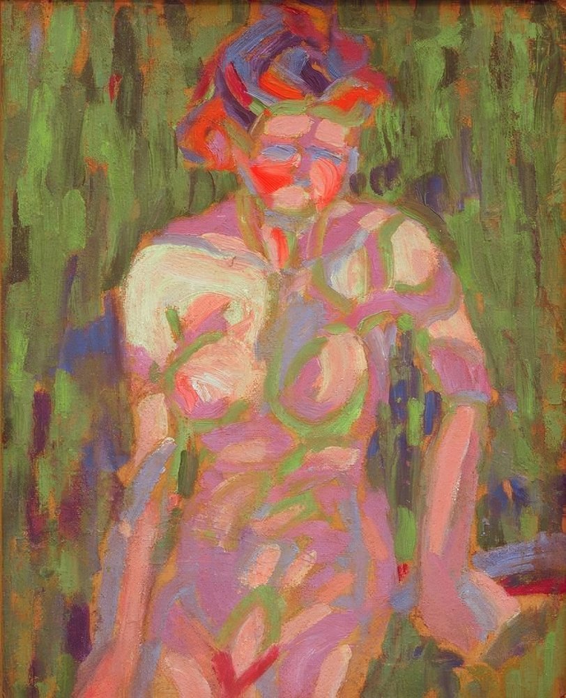 Meztelen lány ágárnyékokkal alkotó: Ernst Ludwig Kirchner
