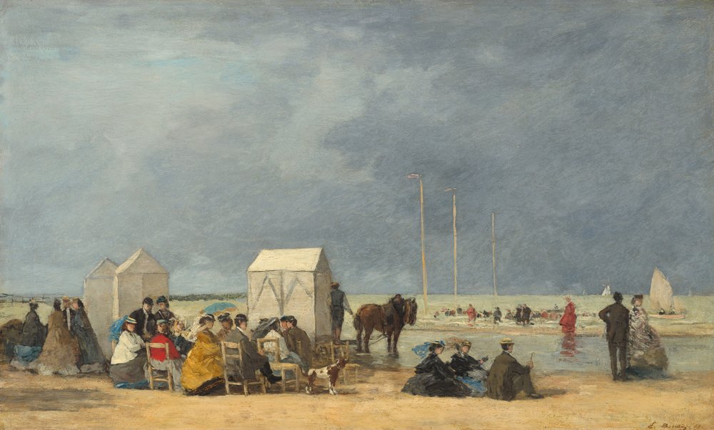 Fürdési idő Deauville-ben alkotó: Eugene Louis Boudin