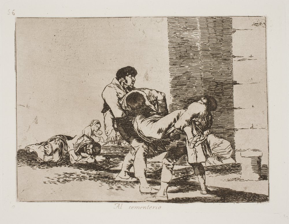 Útban a temető felé (56) alkotó: Francisco de Goya