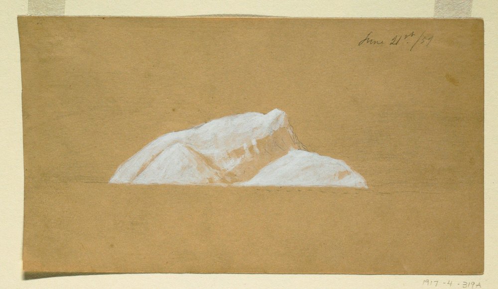 Rajz, Jéghegy, Új-Fundland, 1859. június 21. alkotó: Frederic Edwin Church
