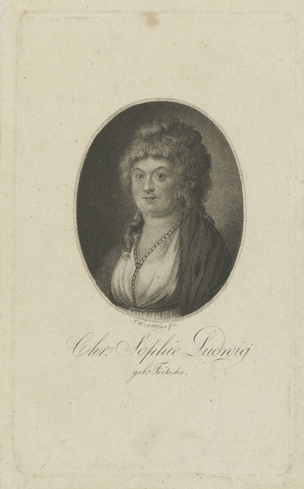 A szerző portréja, Christiane Sophie Ludwig, született Fritsche 1764-1815, c. 1810. alkotó: Friedrich Wilhelm Nettling