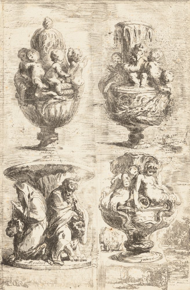 A négy váza, 1754. alkotó: Gabriel de Saint-Aubin