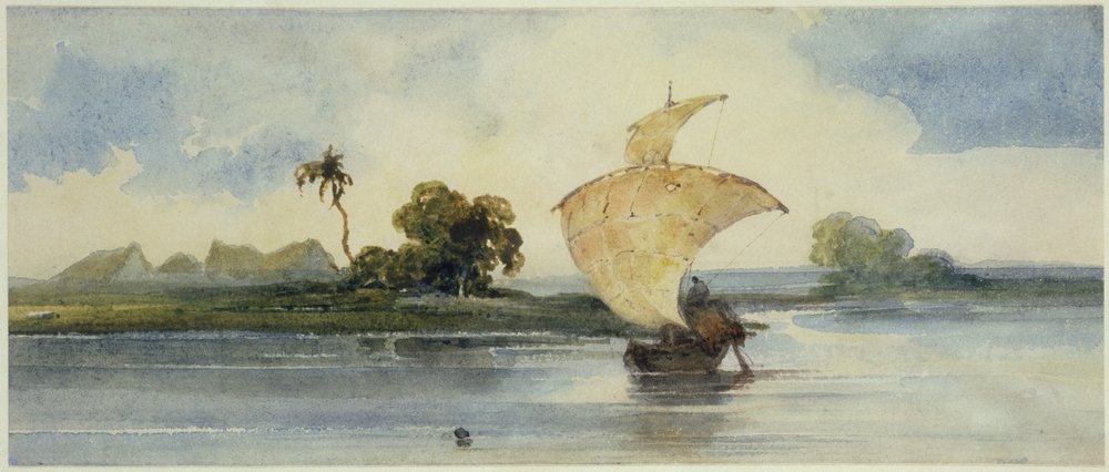 Mesterség az indián folyón alkotó: George Chinnery
