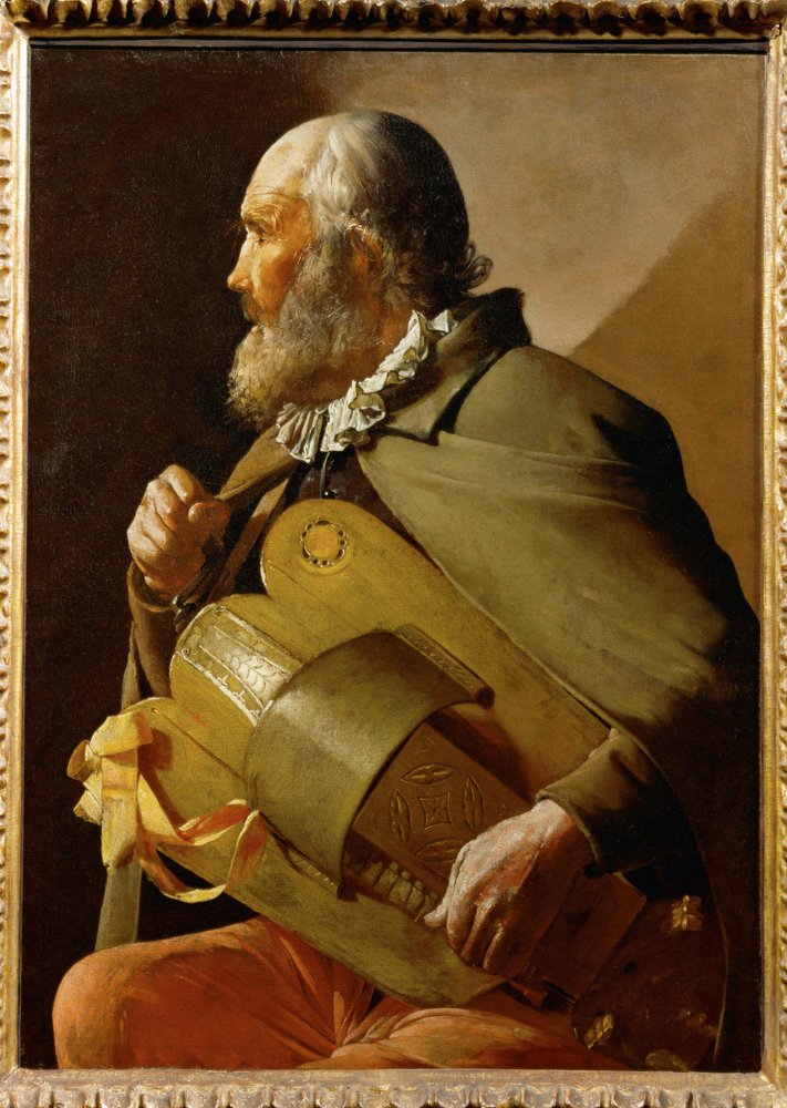 Player (festmény vászonra) alkotó: Georges de la Tour