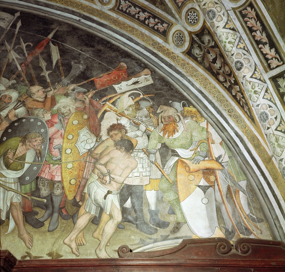 Út a Golgotára (részlet) alkotó: Giacomo Jaquerio