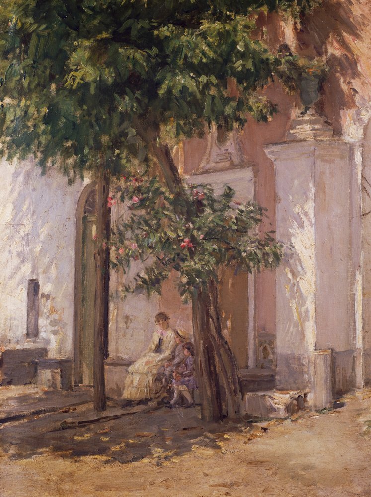 Villa Garzoni, Gioacchino Toma (1836-1893), festmény. alkotó: Gioacchino Toma