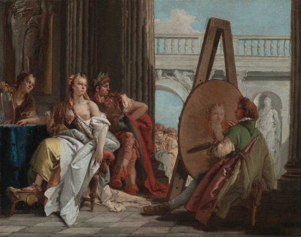 Nagy Sándor és Campaspe az Apelles Stúdióban alkotó: Giovanni-Battista Tiepolo