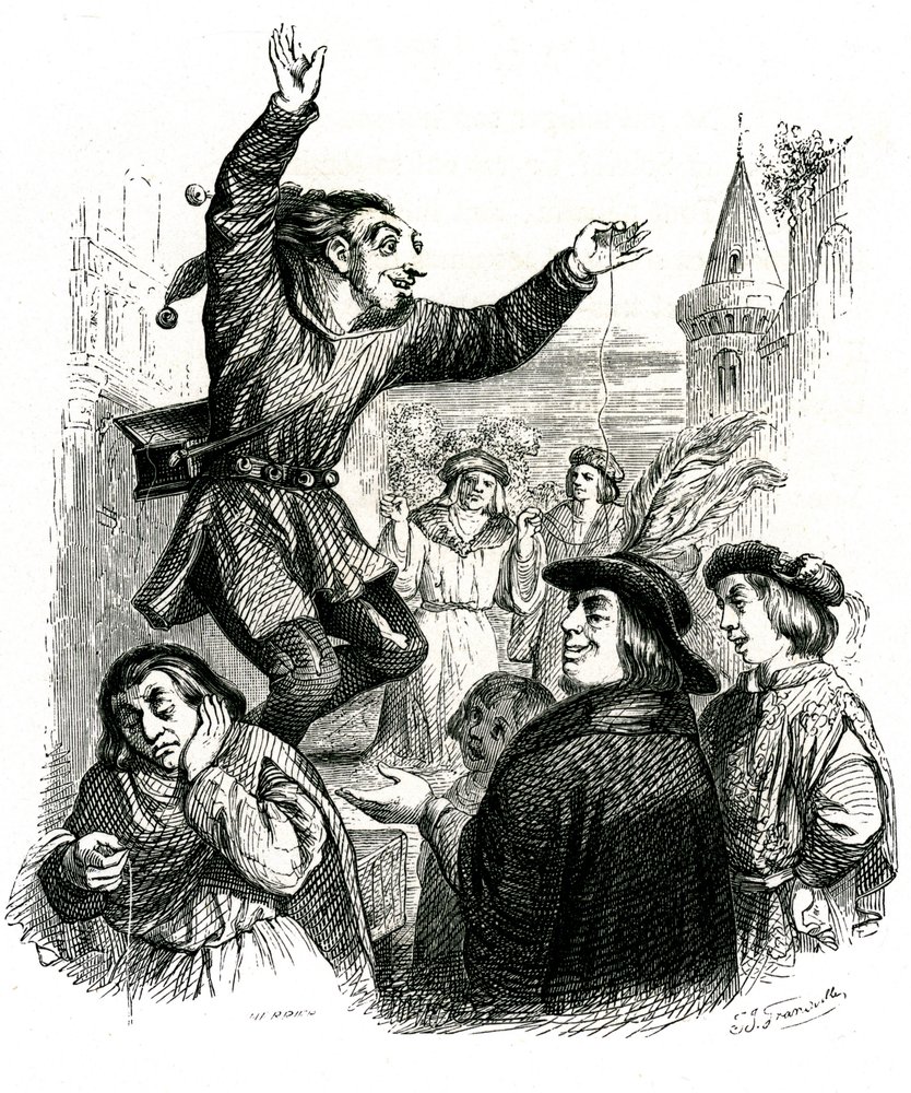 A bolond, aki bölcsességet árul: La Fontaine meséje alkotó: Grandville (1803-47)